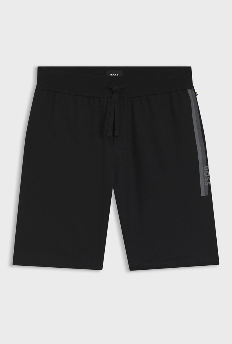 Front image of Boss authentic shorts in black, by brand Boss