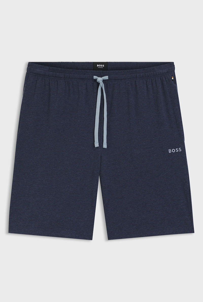 Front image of Boss mix & match shorts in navy, by brand Boss