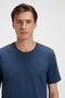 Front image of a model wearing the Boss mix & match t in navy, by brand Boss