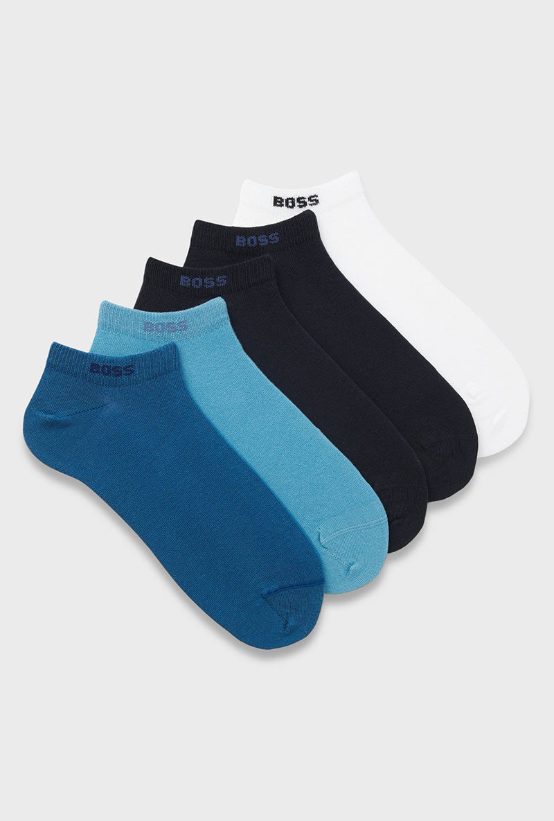 Front pairs image of Boss paul 5 pk socks in multi, by brand Boss