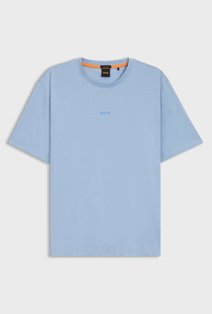 Front image of the Boss tchup t in light blue, by brand Boss