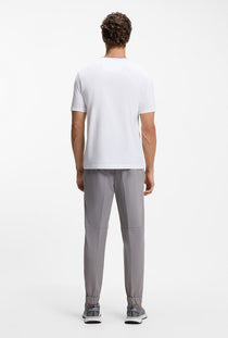Back image of a model wearing the Boss tee 5 t in white, by brand Boss