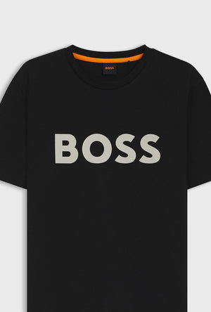 Front detail image of the Boss thinking 1 t in black, by brand Boss