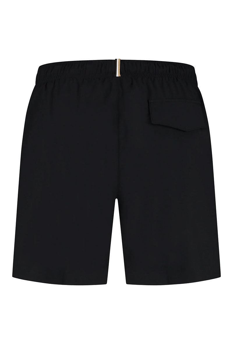 Back image of Boss tio swimshorts in black, by brand Boss