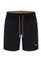 Front image of Boss tio swimshorts in black, by brand Boss