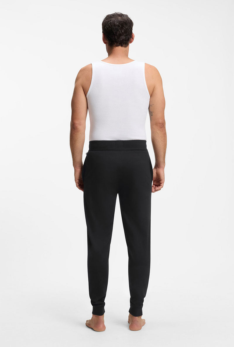 Back image of a model wearing Authentic jogpants in black, by brand Boss