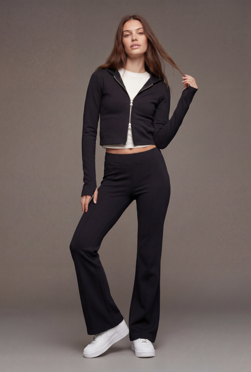 Front image of Deepstar kayla pants in black, by brand Deep star