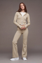 Front image of Deepstar kayla pants in taupe, by brand Deep star