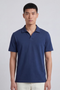Front image of a model wearing the Deep leroy polo in navy, by brand Deep