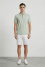 Image of DEEP ROMAN BUTTON POLO in light green, by brand DEEP