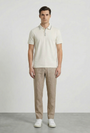 Image of DEEP ROMAN BUTTON POLO in white, by brand DEEP