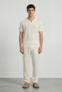 Image of DEEP RYKER OPEN NECK POLO in beige, by brand DEEP