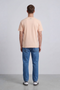 Back image of a model wearing the Deep troy s/s tshirt in peach, by brand Deep