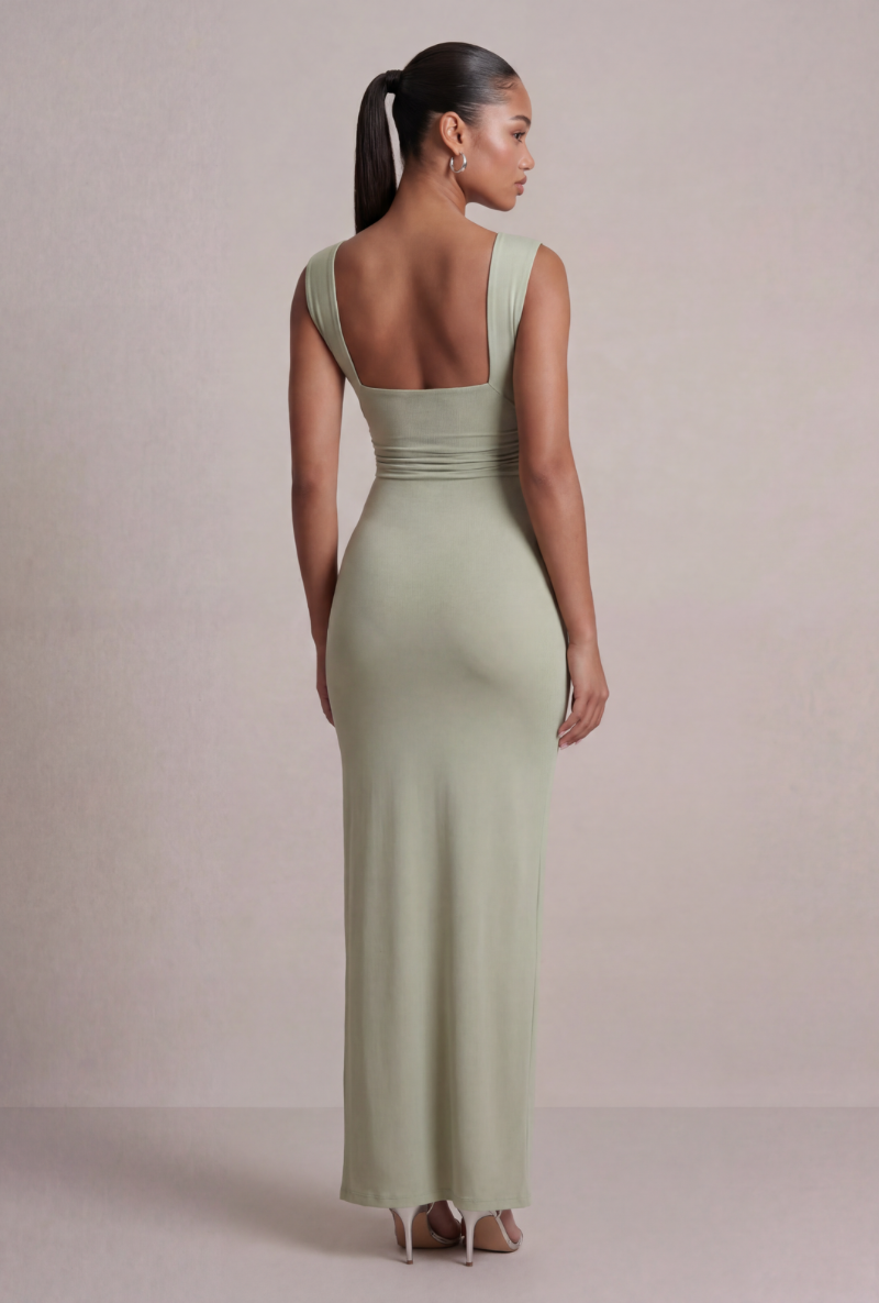 Back image of Deepstar alexis maxi dress in mint, by brand Deep star