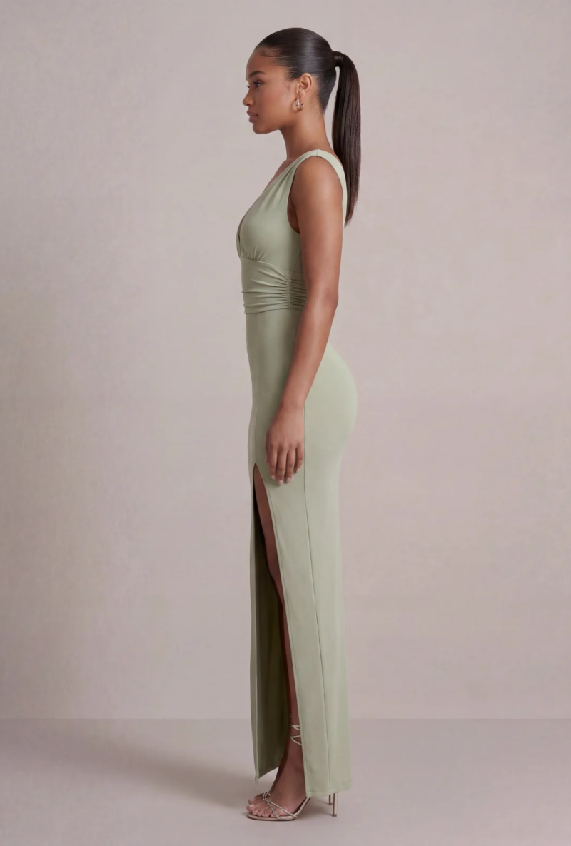 Front image of Deepstar alexis maxi dress in mint, by brand Deep star