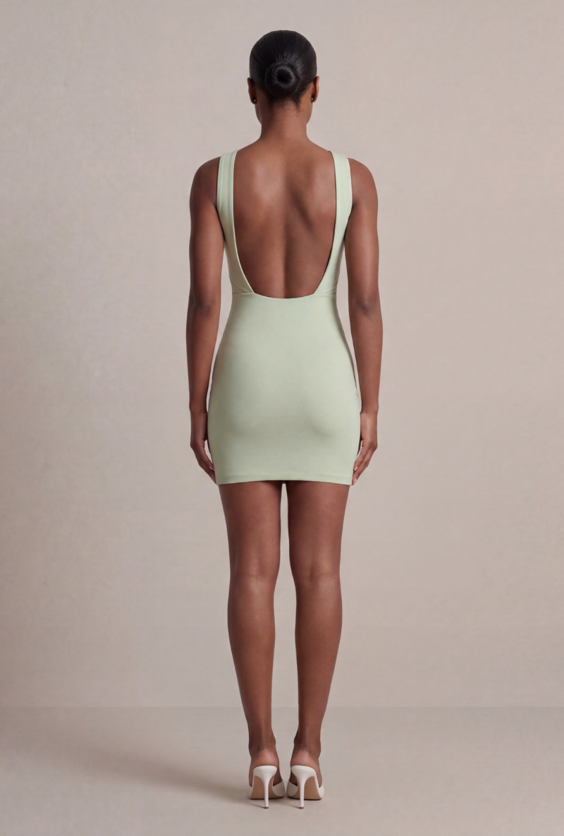 Back image of Deepstar francis mini dress in mint, by brand Deep star