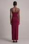Back image of the Deepstar lara maxi dress in burgundy, by brand Deep star