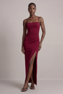 Image of DEEPSTAR LARA MAXI DRESS in burgundy, by brand DEEP STAR