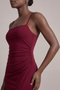 Front image of the Deepstar lara maxi dress in burgundy, by brand Deep star