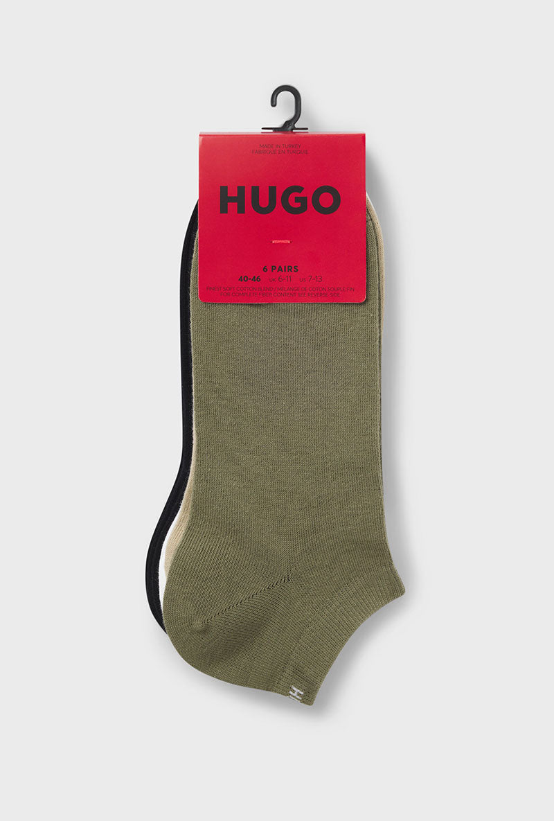 Pack image of Hugo 6 pk socks in multi, by brand Hugo