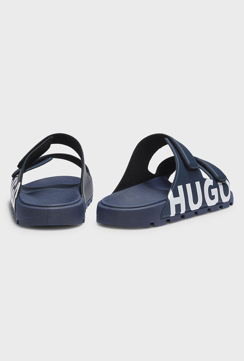 Back image of Hugo evander sandal in navy, by brand Hugo