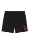 Front image of the Dagety sweat shorts in black, by brand Hugo