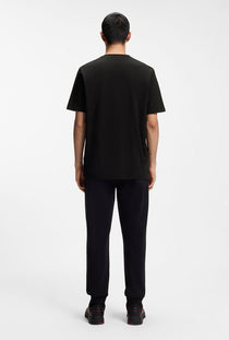 Back image of a model wearing the Dlix rb t in black, by brand Hugo