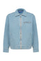 Front image of Elzo denim jacket in denim, by brand Hugo