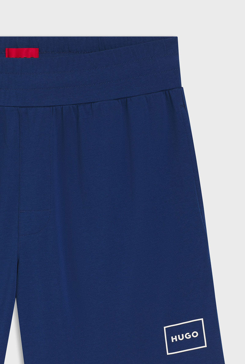 Front detail image of Laze shorts in blue, by brand Hugo