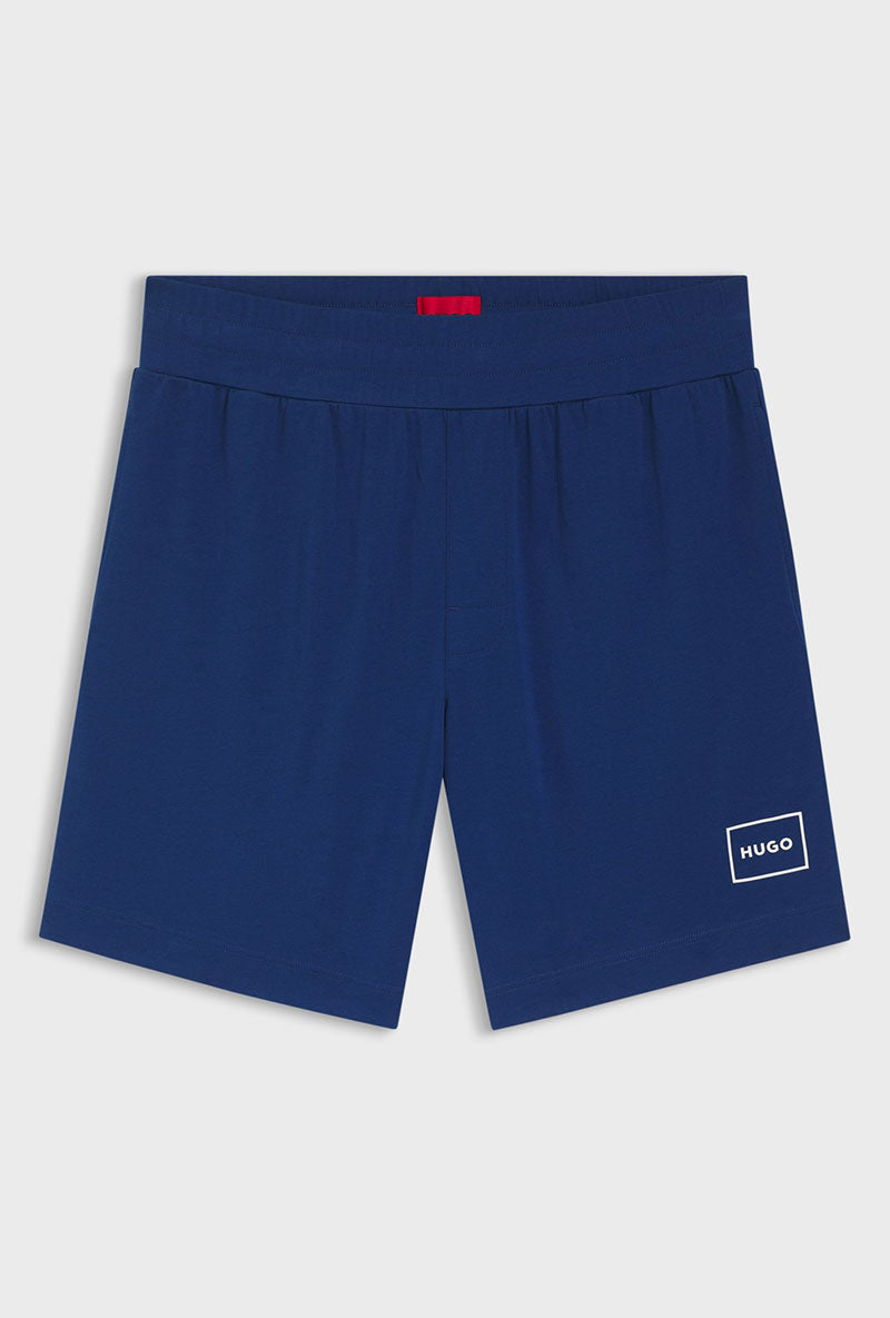 Front image of Laze shorts in blue, by brand Hugo