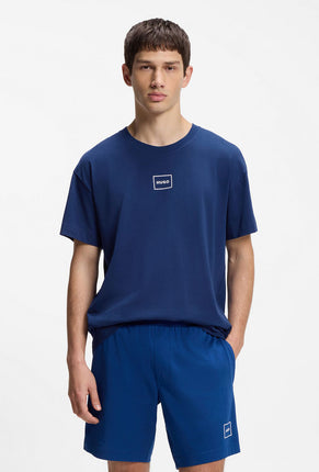 Front image of a model wearing Laze t in blue, by brand Hugo