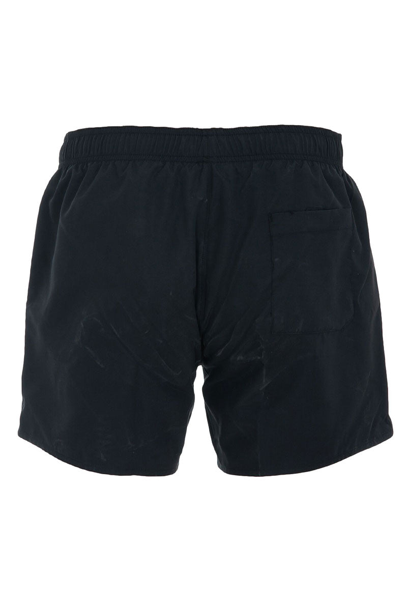 Back image of Mavi swimshorts in black, by brand Hugo
