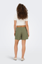 Back image of the Ibiza highwaist belt shorts in khaki, by brand Only