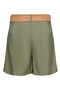 Back image of the Ibiza highwaist belt shorts in khaki, by brand Only