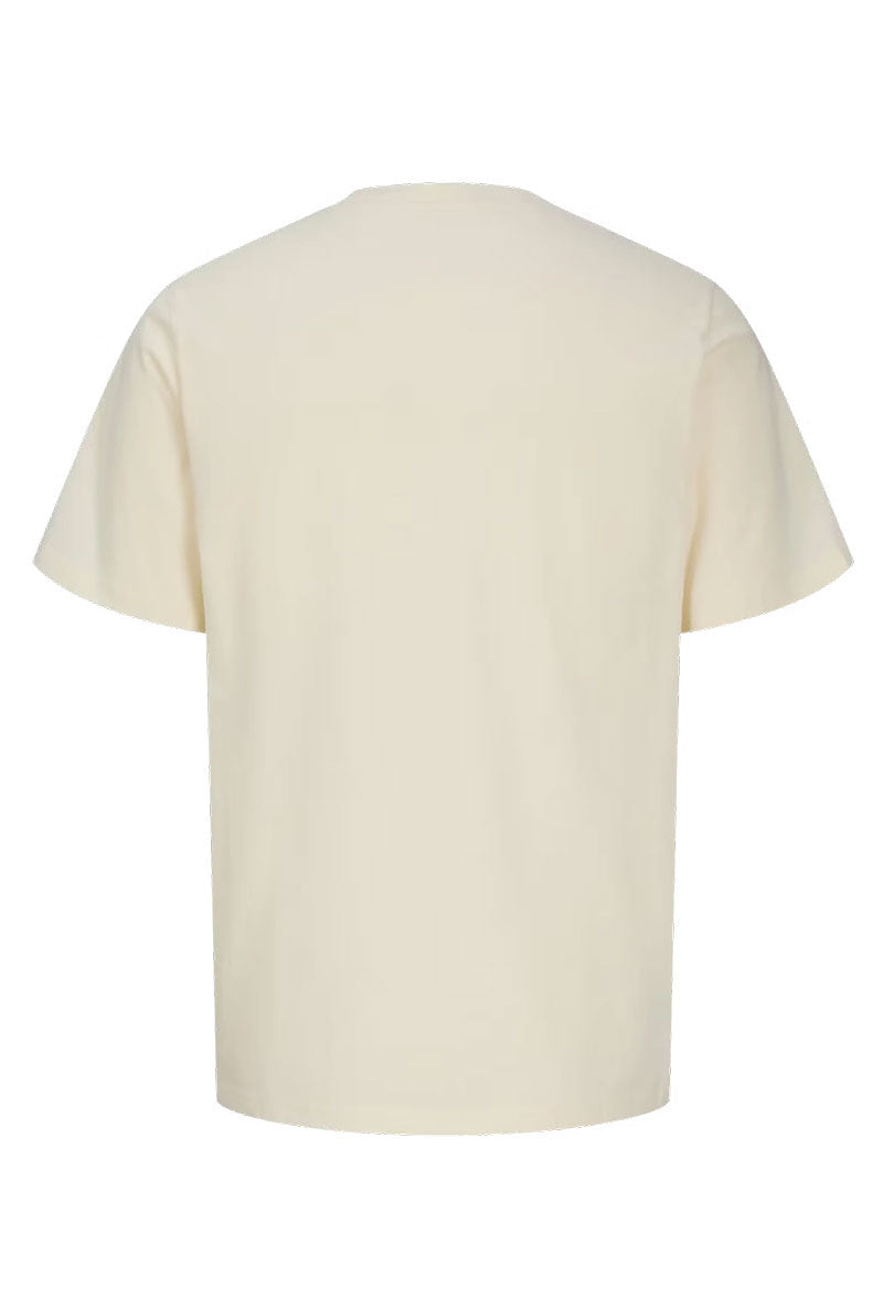 Back image of Breeze branded ss tee in cream, by brand Jack&jones