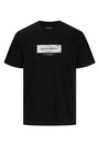 Image of BREEZE BRANDED SS TEE in black, by brand JACK&JONES