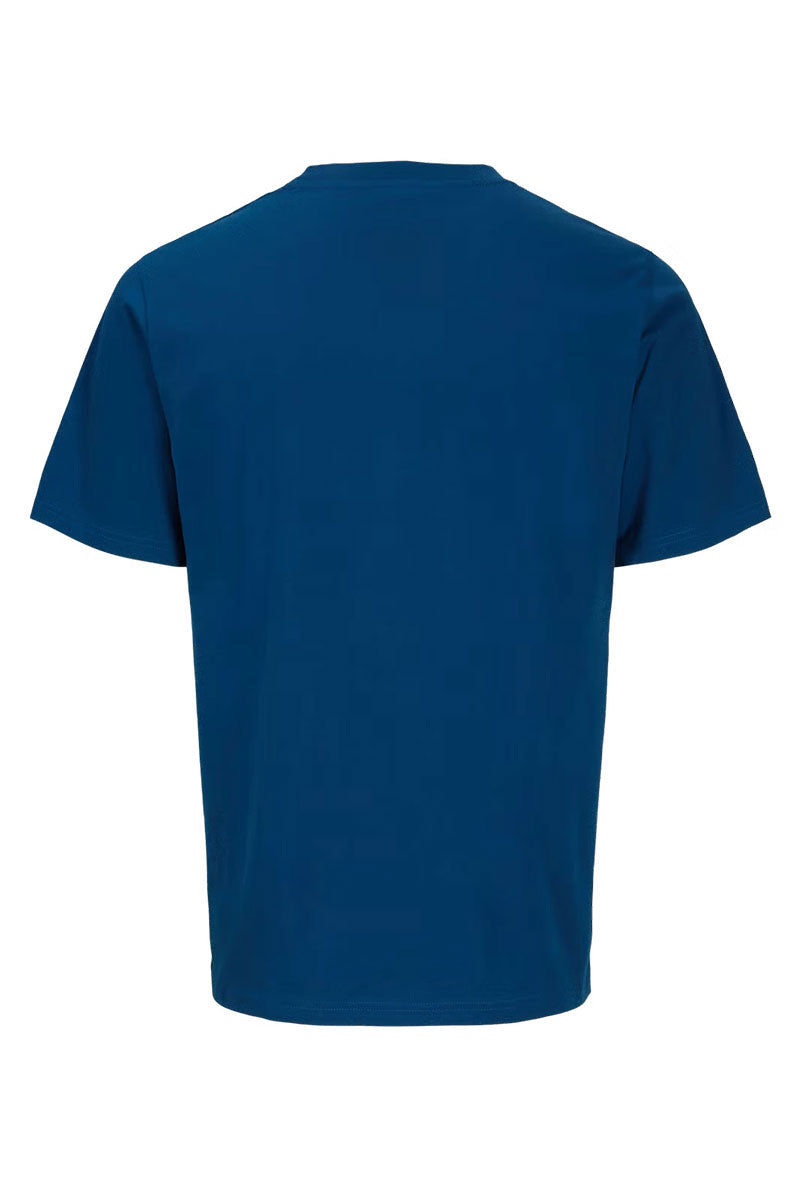 Back image of Breeze branded ss tee in blue, by brand Jack&jones