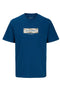 Front image of Breeze branded ss tee in blue, by brand Jack&jones