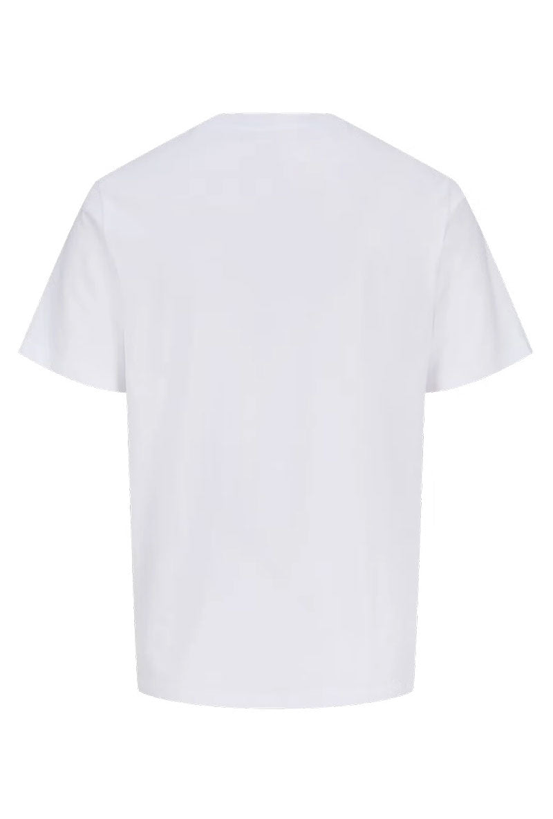 Back image of Breeze branded ss tee in white, by brand Jack&jones
