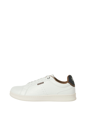 Front image of the Jack and jones hastings pu sneaker in white, by brand Jack&jones