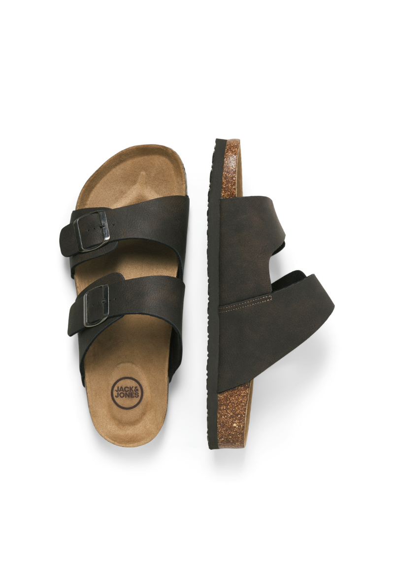 Front image of Malmo sandal in brown, by brand Jack&jones