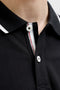 Detail image of the Blaze s/s polo in black, by brand Jack&jones