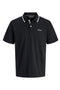 Front image of the Blaze s/s polo in black, by brand Jack&jones
