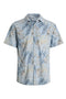 Front image of the Honolulu aop ss shirt in blue, by brand Jack&jones