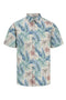Front image of the Honolulu aop ss shirt in off white, by brand Jack&jones
