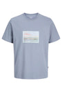 Image of MONTAUK PHOTO SS TEE in blue, by brand JACK&JONES