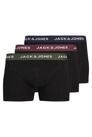 JACK AND JONES CARON SOLID 3 PK TRUNKS