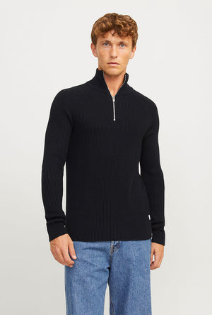 JACK AND JONES PANNEL KNIT HALF ZIP