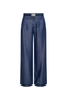 Front image of Jasper high waist wide pants in dark denim, by brand Jacqueline de yong