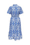 Back image of the Anna s/s midi dress in blue, by brand Jacqueline de yong
